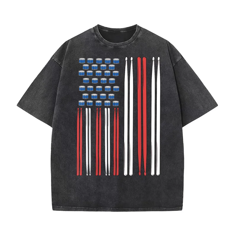 

Drum Sticks Shirt Drummer Gift Drumming Shirt Men Percussion T-shirt Men's Tee Shirt Short Sleeve Male Clothes Fashion