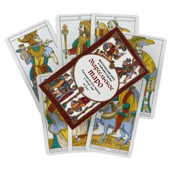 Russian Tarot Cards Of Marseille Divination Fortune Telling With Paper Guidebook Deck Entertainment Board Game Party Edition