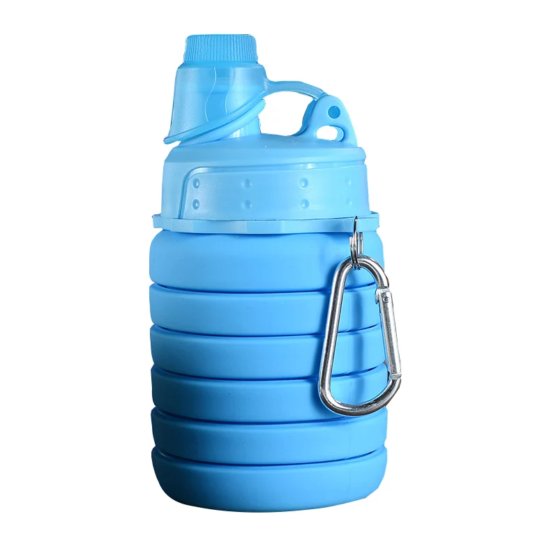 Neue tragbare Silikon-Wasserflasche, einziehbar, zusammenklappbar, Kaffeeflasche, Tassen, E, Outdoor-Reisewerkzeuge, zusammenklappbare Sportflaschen – Detail 6