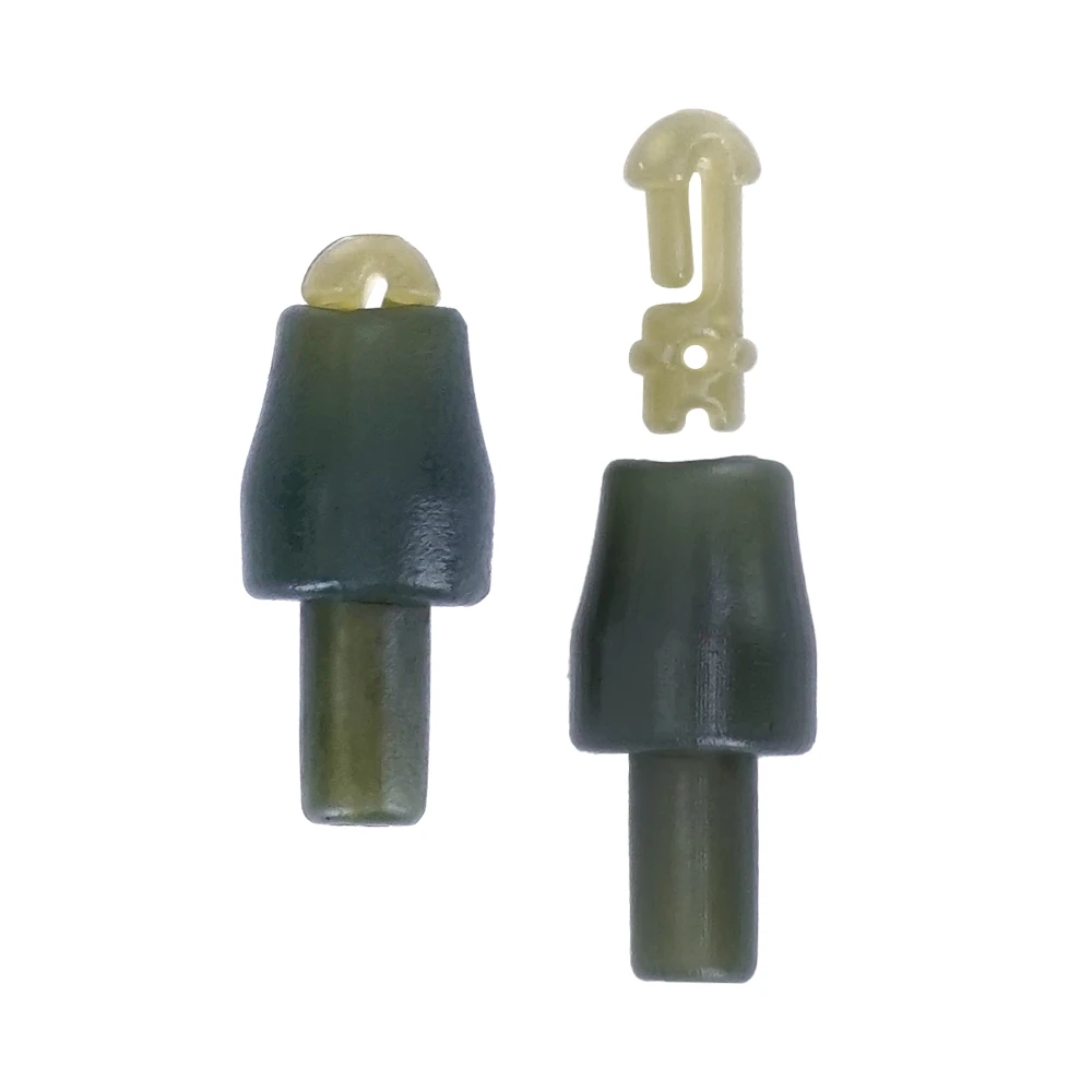 Hirisi 50 pièces Connecteurs de feeder en ligne pour la pêche à la carpe, Perles de changement rapide en silicone, Accessoires de pêche AH230