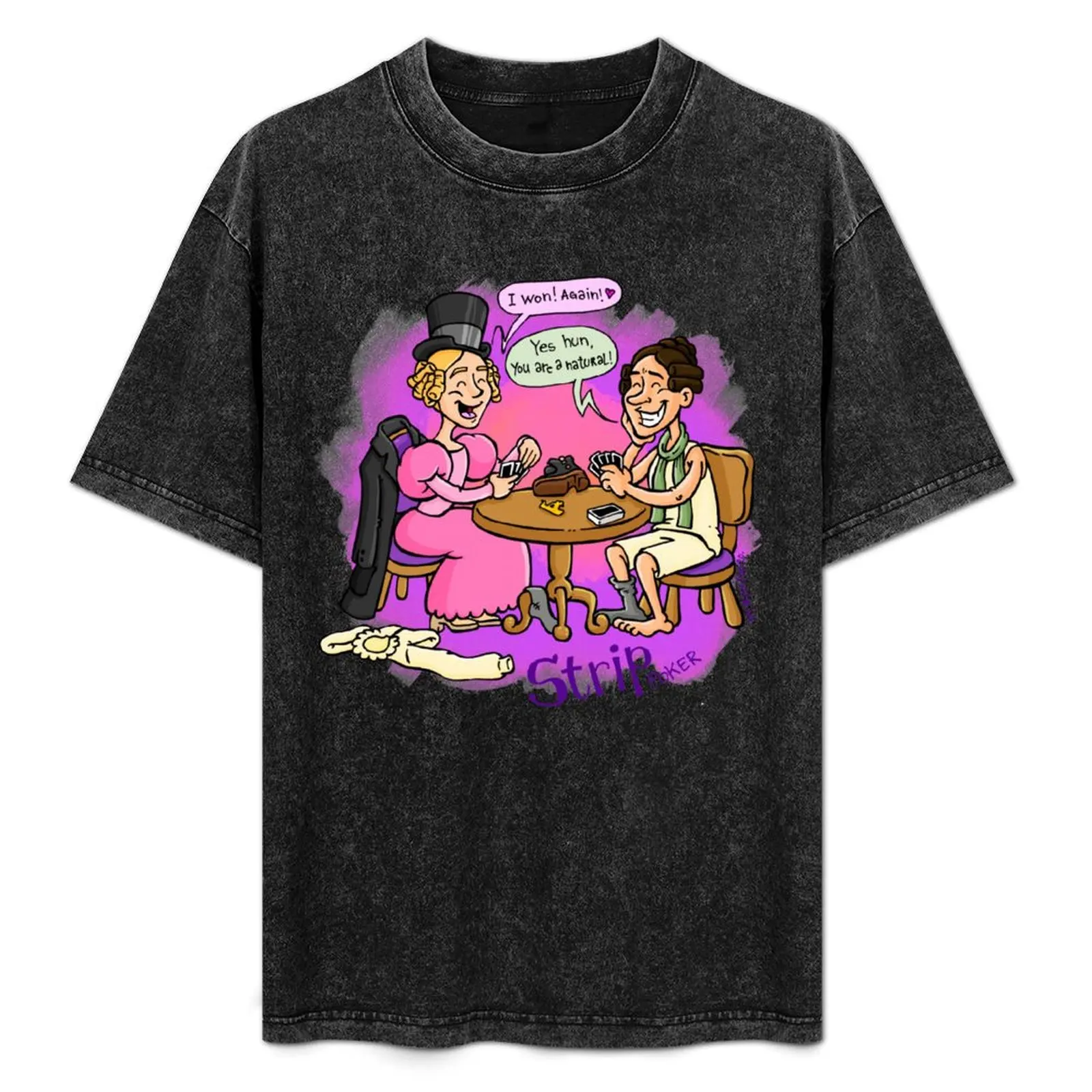 アン・リスター＆アン・ウォーカー-ストリップポーカー-tシャツ-ビッグ＆トール-クルーネックtシャツ
