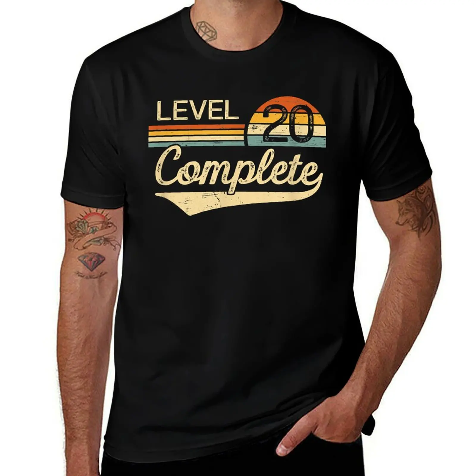 Level 20 Complete - 20 year Wedding Anniversary Gift Him Her T-Shirt UV Protection Outdoor Tee Shirt T-Shirt