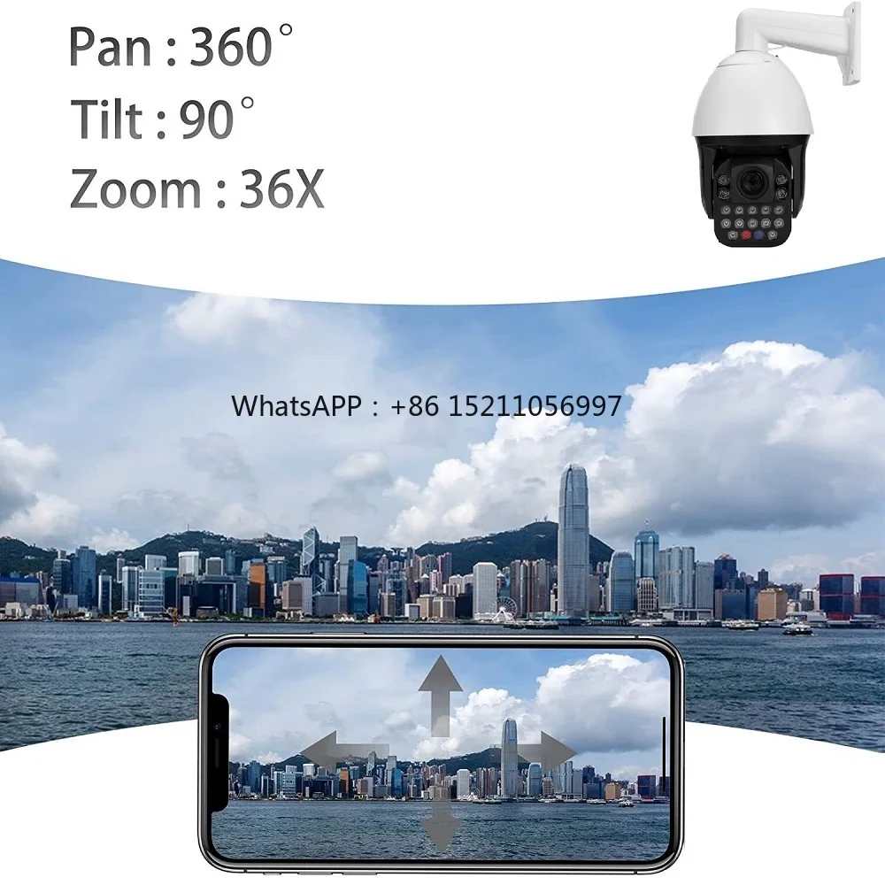 Surveillance CCTV AI Tracking Camera Camera Zoom Auto Focus Outdoor Speed Dome Camera