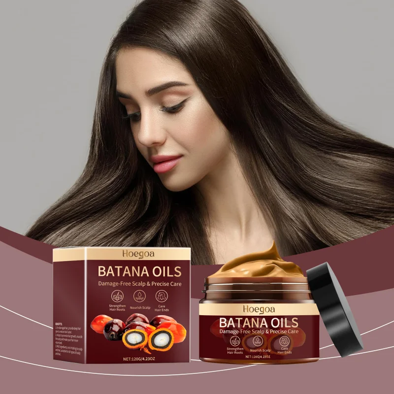 

Batana Oil Hair Mask - Deep Nourishing Treatment For Dry Damaged Hair, Moisturizes & Repairs, Reduces Frizz & Split Ends