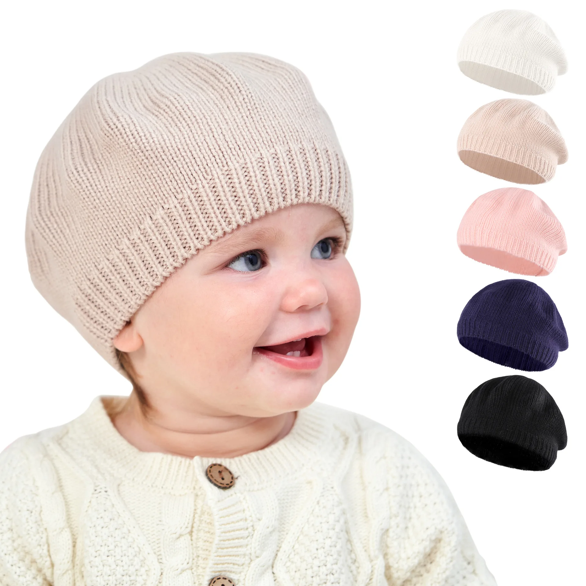 Baby Girls Beret Kids Fashion Hats French Artist Beanie Bonnet Retro Hat Vintage Plain Solid Elegant Accessories Warmer Stuff