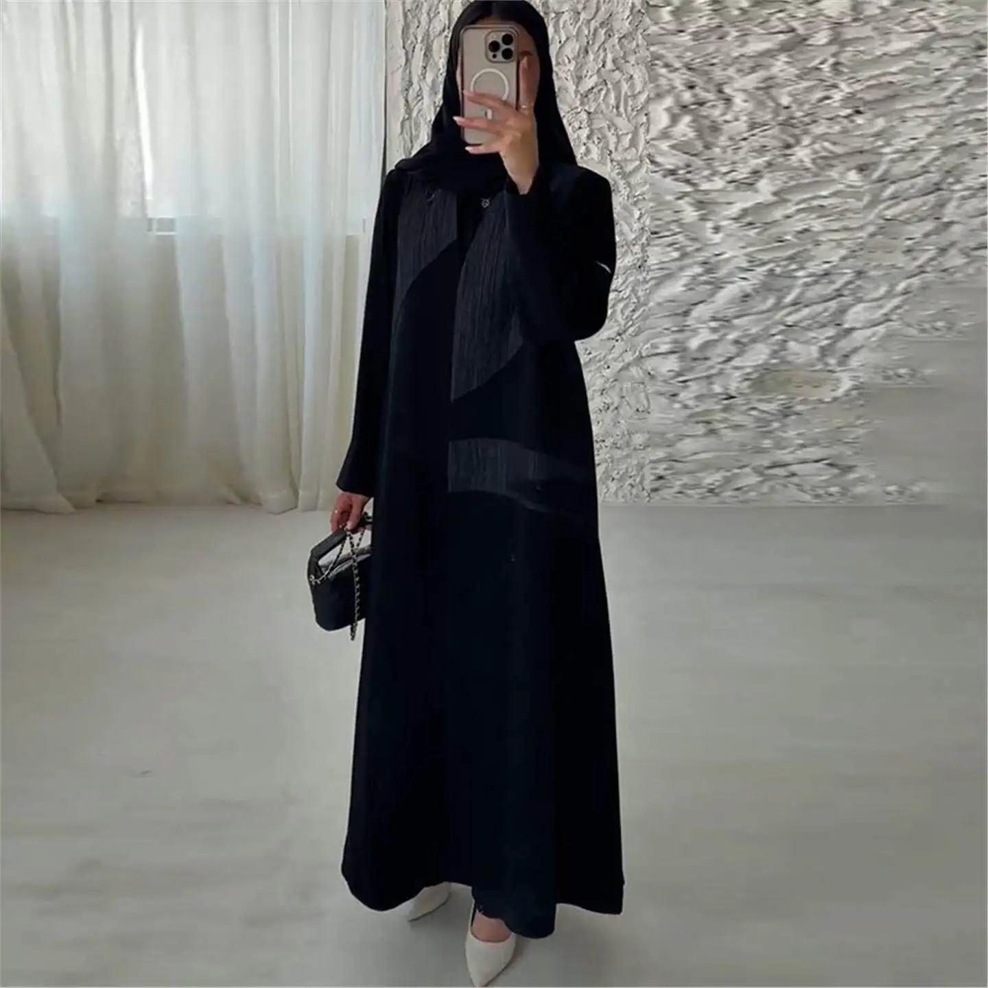 

Loose Long Women's Coat Spring Autumn Cross-Border Retro Color Block Large Size Outerwear Fashionable European Style Windbreaker