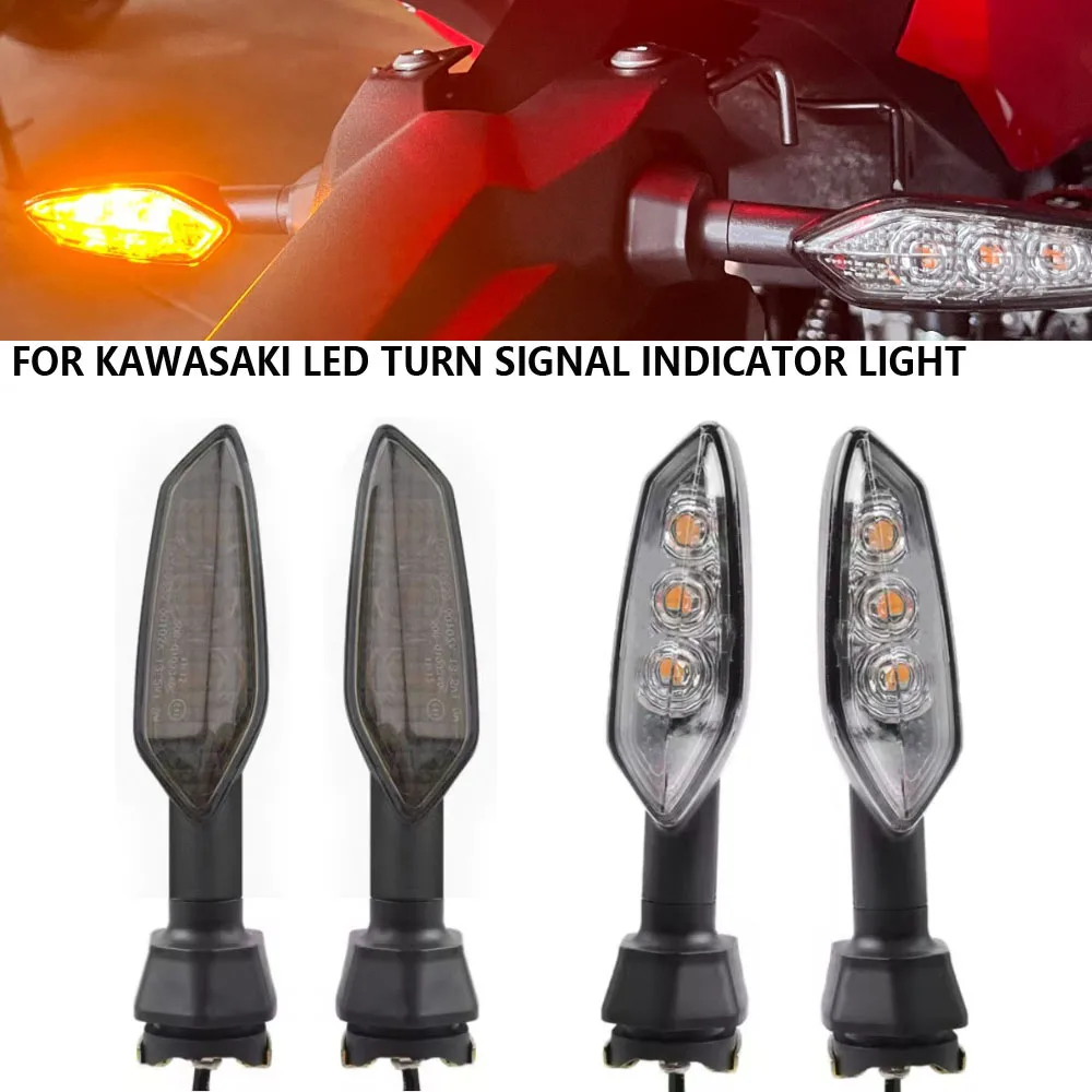 

LED Front Rear Turn Signal Light For KAWASAKI Z300 Z400 Z650 Z750R Z800 Z900 Z900RS Z1000/R VERSYS 650 ZH2 Motorcycle Flash Lamp