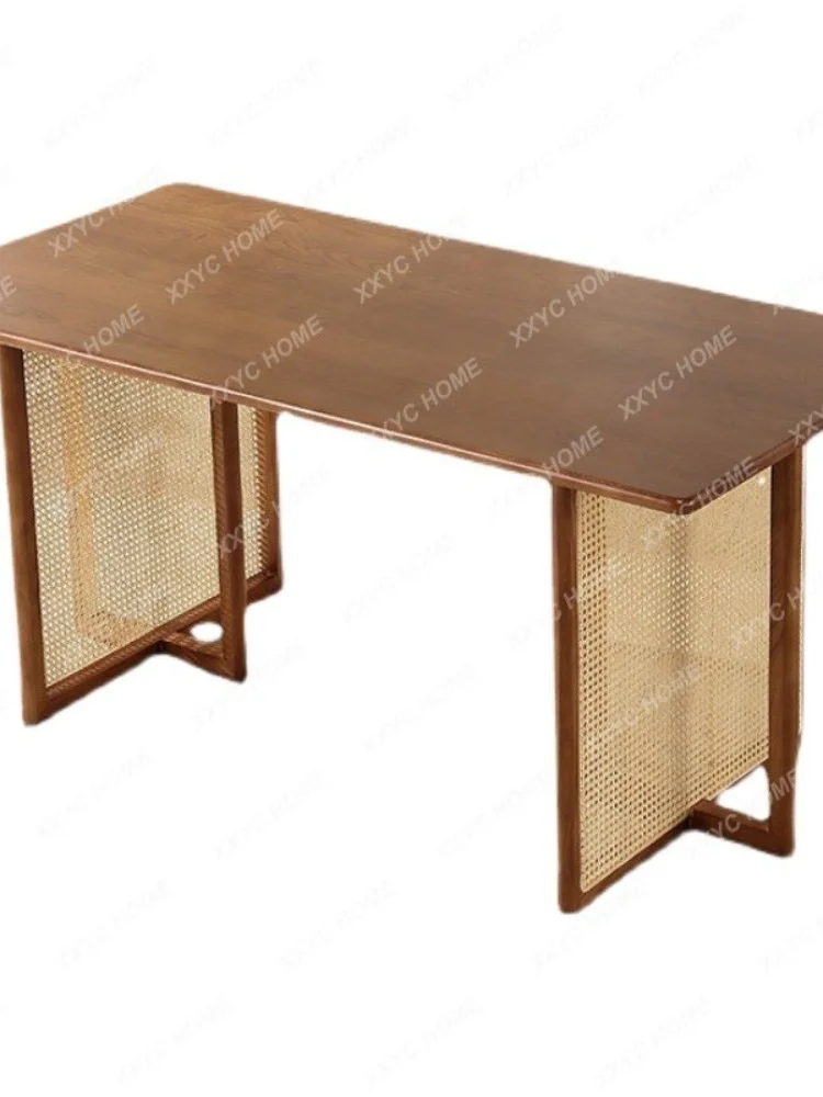 

Solid Wood Dining Table Home Living Room Rectangular Dining Table Simple Modern Bed & Breakfast Oak Dining Tables and Chairs Set