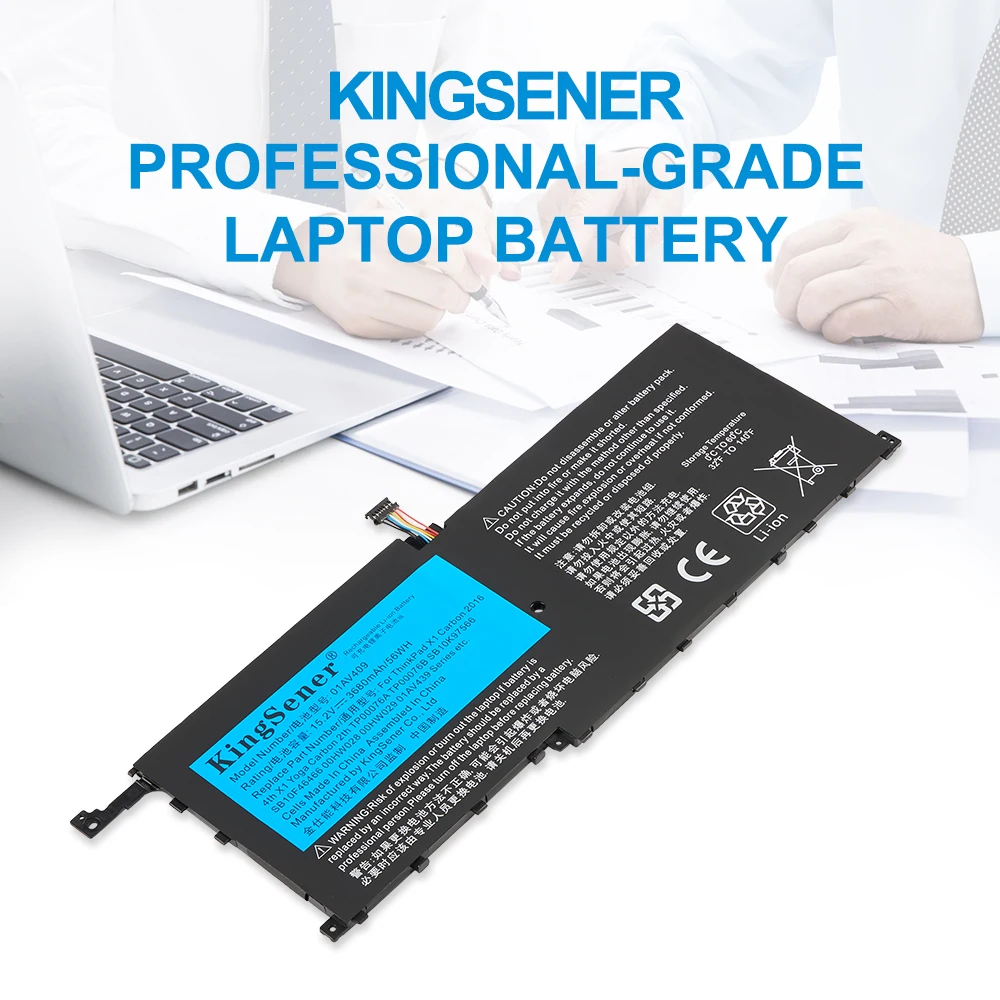 KingSener 01AV409 01AV439 01AV410 01AV438 56WH Akku für Lenovo ThinkPad Carbon 4. Generation, für X1 Yoga 1. und 2. Generation. – Detail 1