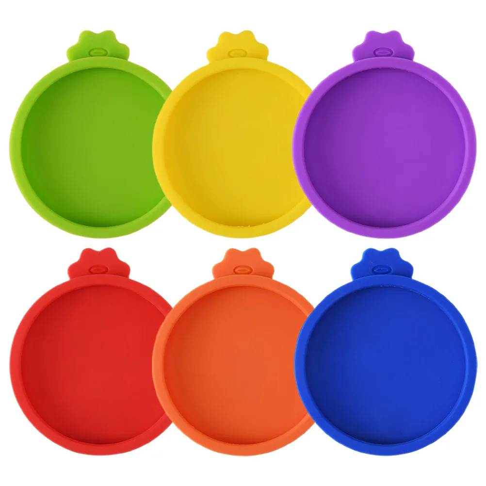 6Pcs Silicone Jar Lids Airtight Food Covers Reusable Wide Mouth Mason Jar Yogurt Can Caps Preservation