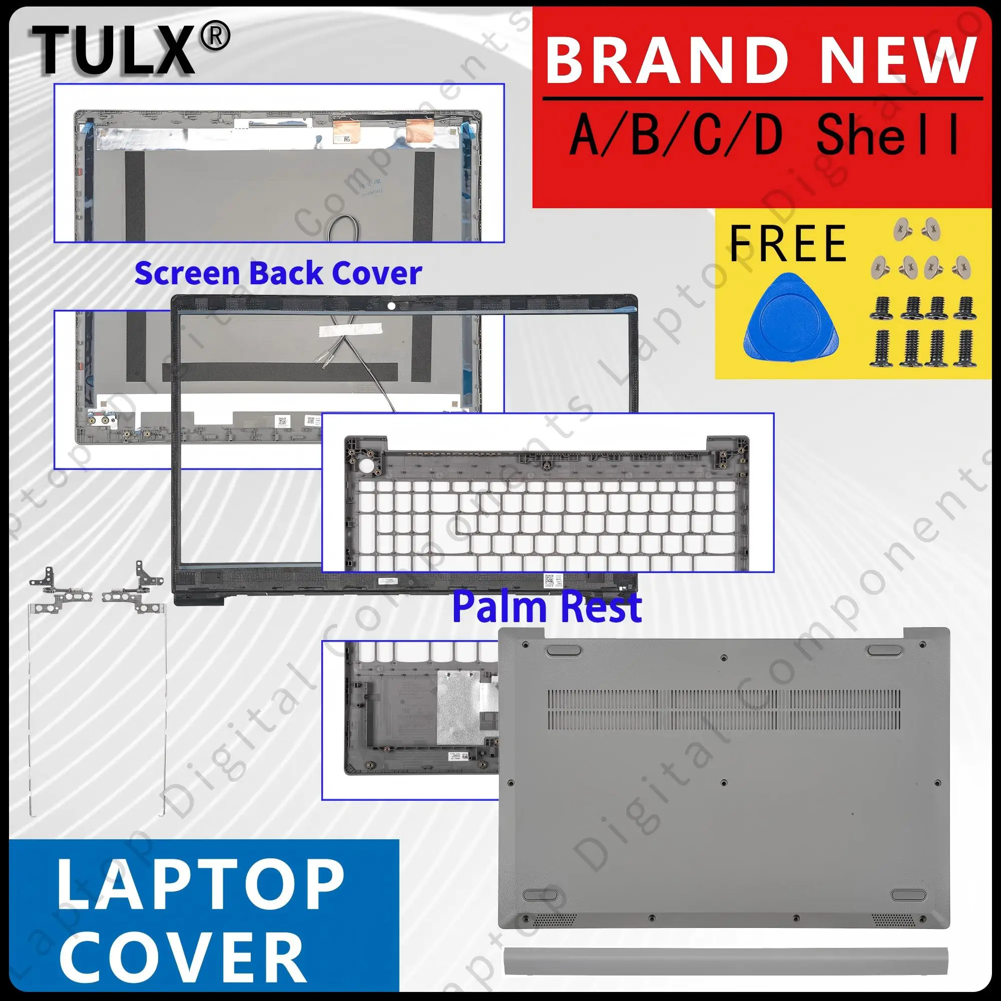 

Housing Case For Ideapad 3 15IIL05 15ARE05 3-15ADA05 15IML05 15ITL05 2020 LCDBack Cover Bezel Bottom Hinges Silver GS552