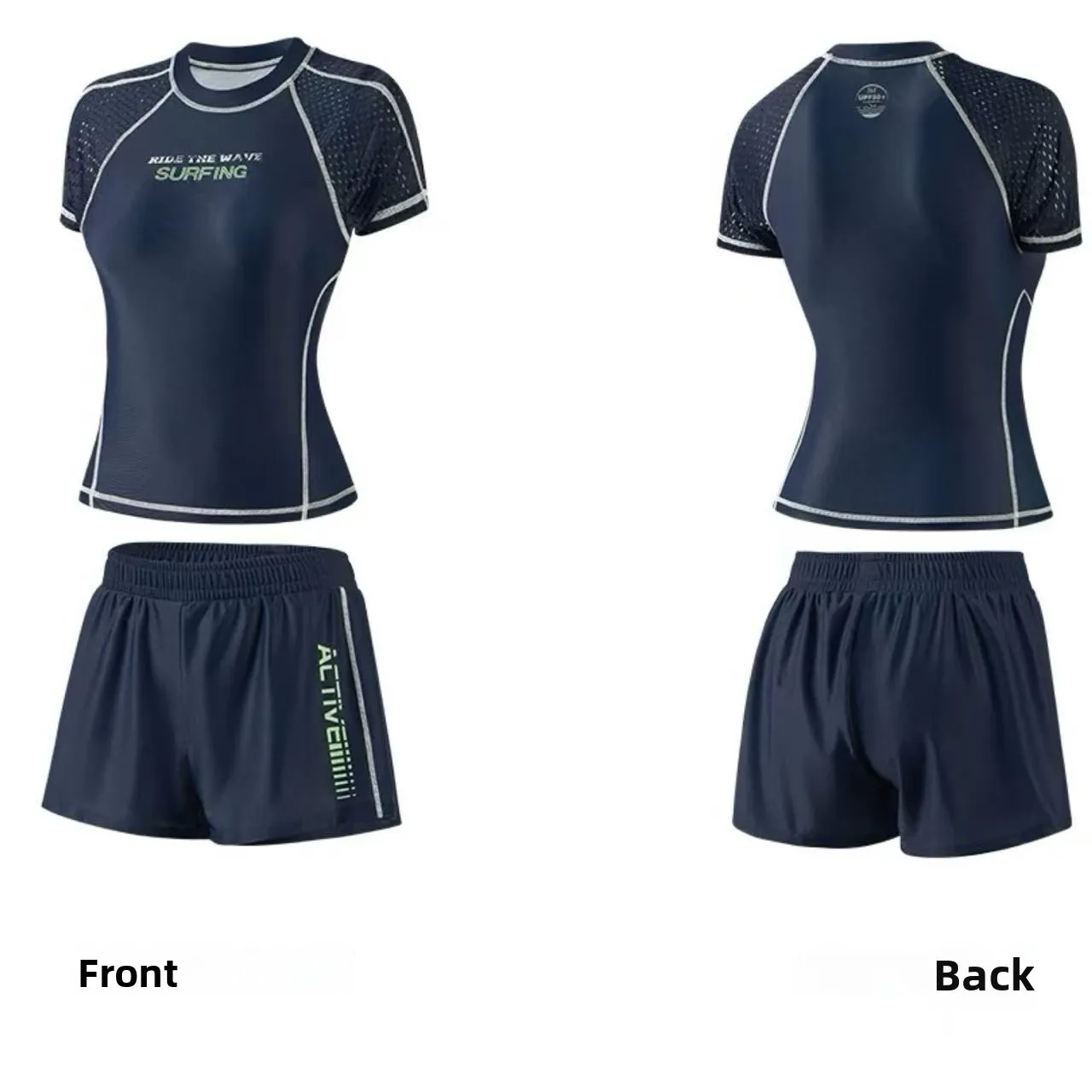 

Amber Sports Two-Piece Surfing Swimming Suit Women's Sunscreen Thermal Diving Conservative Hot Spring with Chest Pad