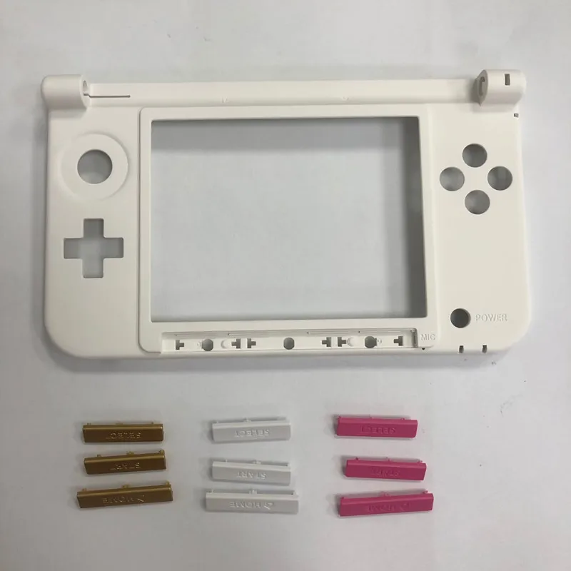 Sostituzione per 3DS XL/LL per 3dsxl/LL Custodia a conchiglia Telaio centrale in plastica Bianco/Nero Con/Non seleziona il set di pulsanti di avvio domestico