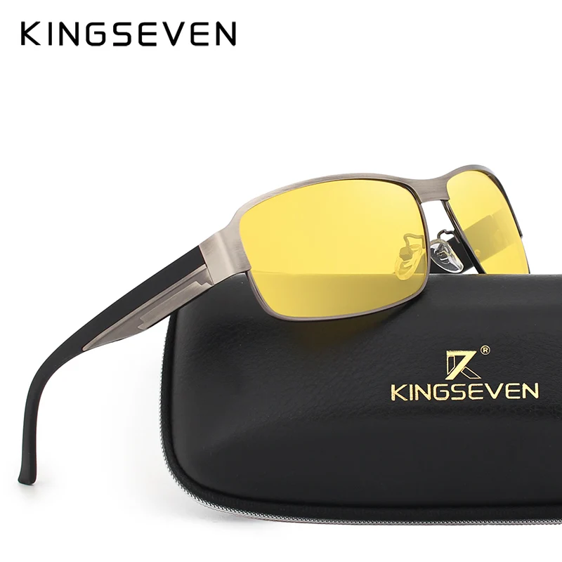 

KINGSEVEN Yellow Polarized Sunglasses Men Women Night Vision Goggles Driving Glasses Driver Aviation Sun Glasses UV400