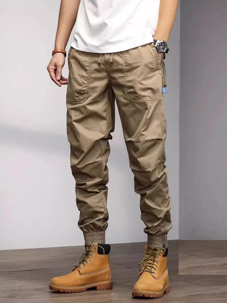 Casual pants new loose-fitting binding nine division of work pants trend with sports pants spring and summer style