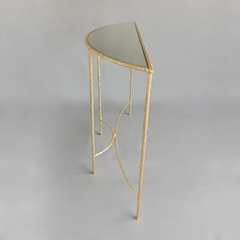 طاولة مدخل أمريكية فاخرة من الحديد المطاوع بتصميم عتيق، فيلا فندقية، غرفة نموذجية، تزوير من الحديد المطاوع