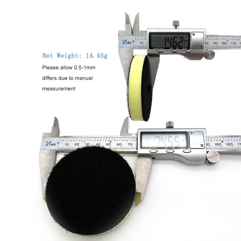 2 Pcs 3 Pollici 75 millimetri DELL'UNITÀ di elaborazione di Schiuma Piastra di Interfaccia Levigatrice Backing Pad Tampone Lucidatura Per Gancio E anello di Levigatura A Disco carta vetrata Utensili Abrasivi