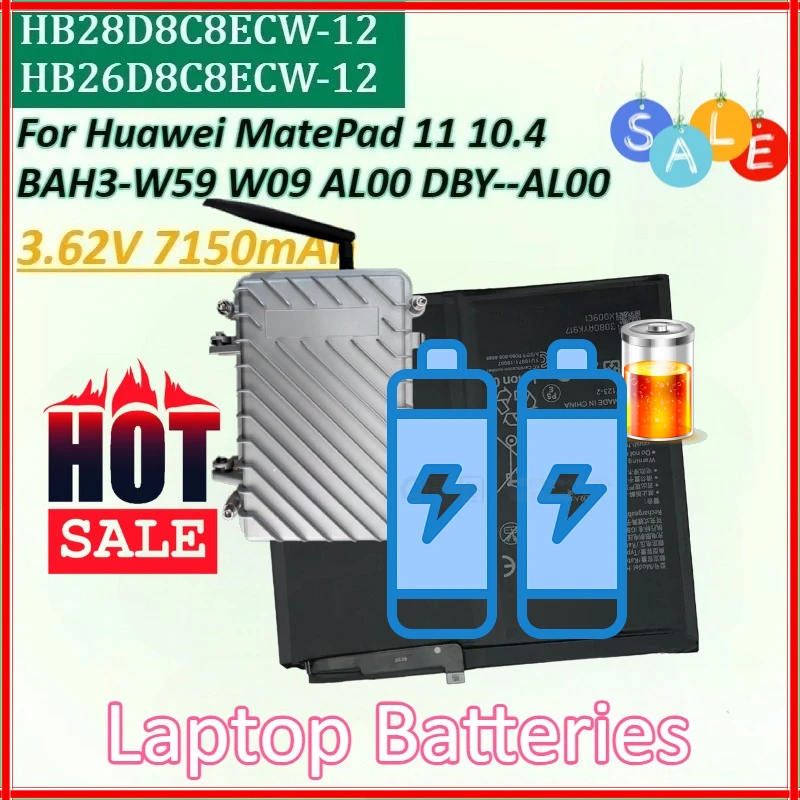 

HB26D8C8ECW-12 HB28D8C8ECW-12 3.62V 7150mAh Tablet Battery for Huawei MatePad 11 10.4 BAH3-W59 DBY--AL00 c