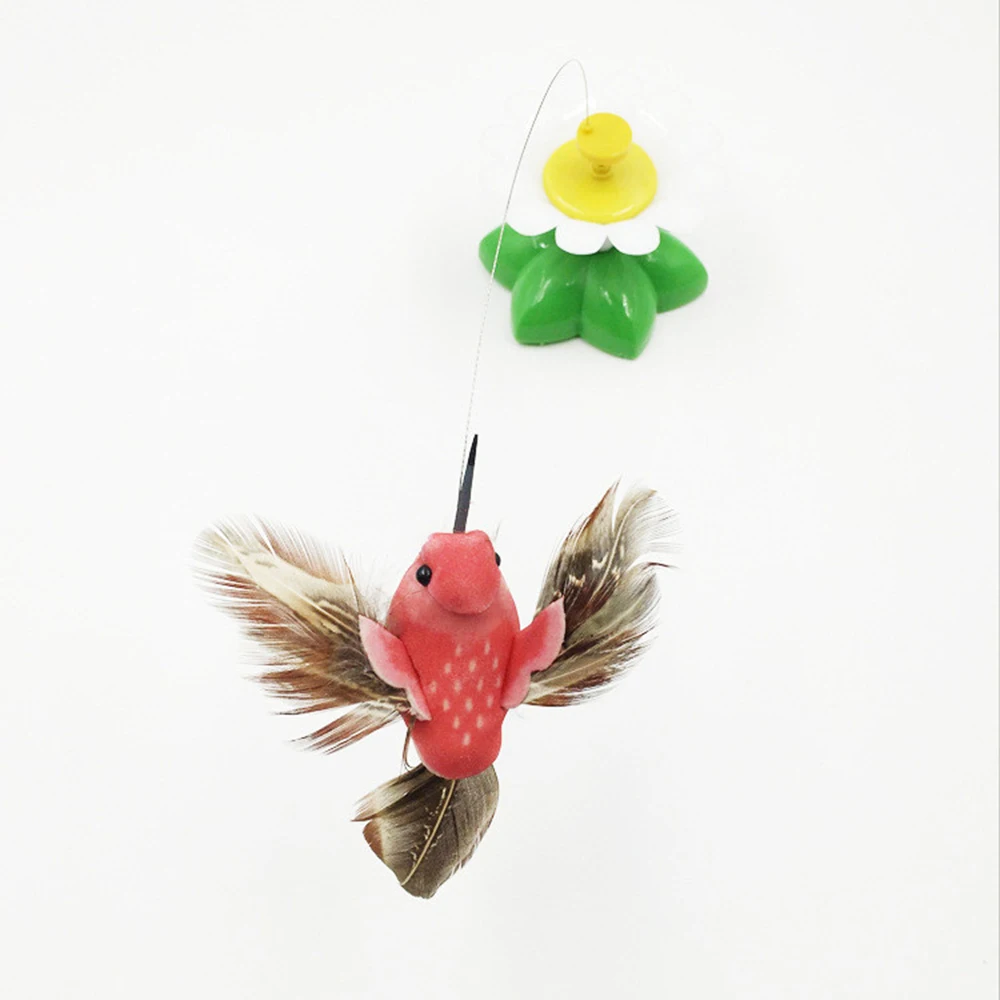Flying bird funny cat stick automatically rotating cat toy random color