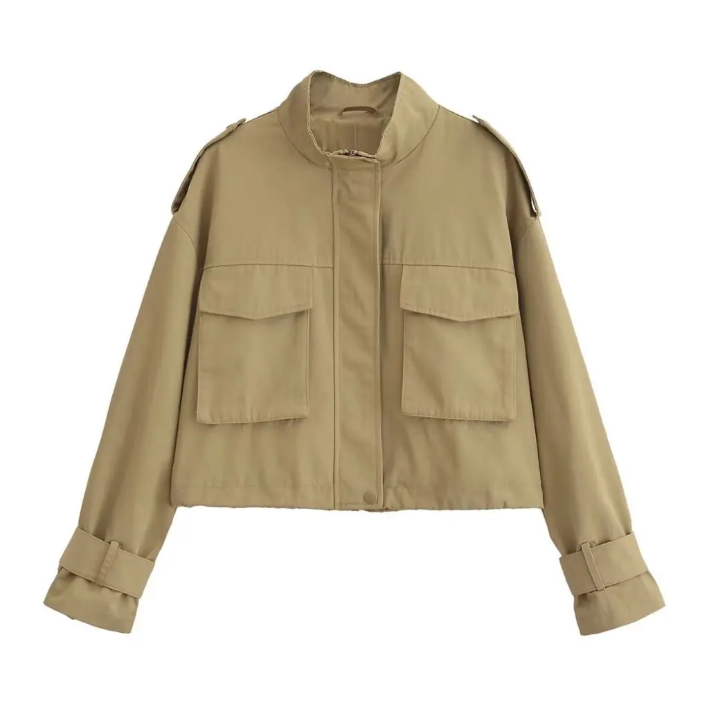 

European And American Style Women's Jacket With Large Pockets High-End Feelings Autumn Season Fashion Fast Delivery