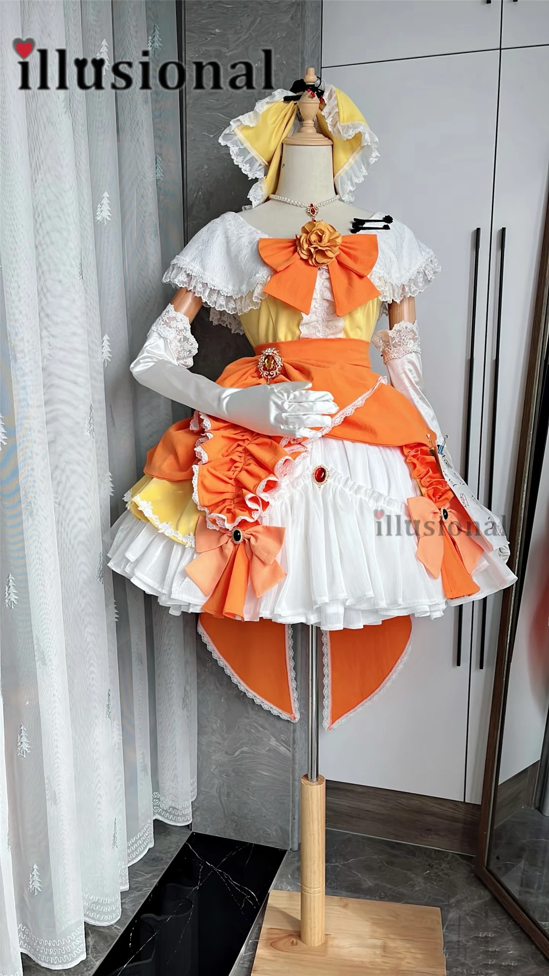 illusional Customized Ri Riliane Lucifen d'Autriche n Cosplay Costume women short version party dress female halloween