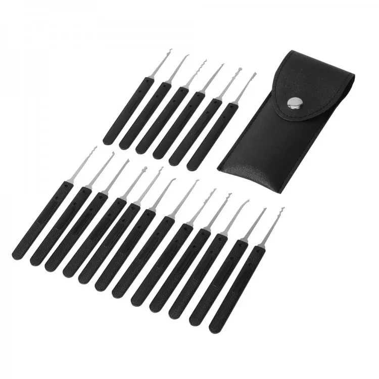 Lock Pick 18+7 Set Locksmith Tool Lock Pin Broken Key Extractor Remove Hooks Stainless Steel DIY Professional Hand Hardware Set