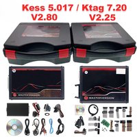 Kess V2 V5.017 Online 2.80 EU Red KTAG 7.020 2.25  OBD2 OBD 2 Car Trucks ECU Chip Tuning Kit Unlimited Repair Kit with Toolbox