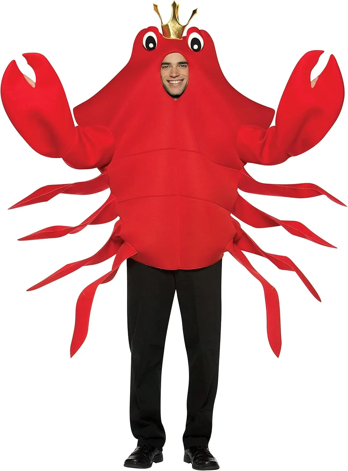 

King Crab Costume for Adults, Funny Halloween Outfit with Claws and Shell