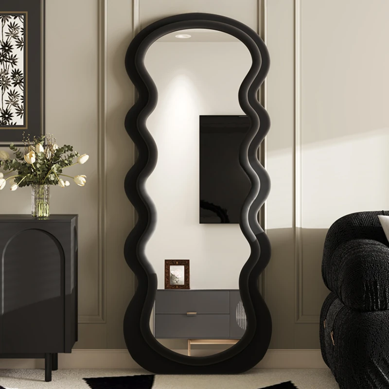 

Internet celebrity wave mirror household bedroom full body mirror French retro dressing mirror Alien bedroom wall hanging