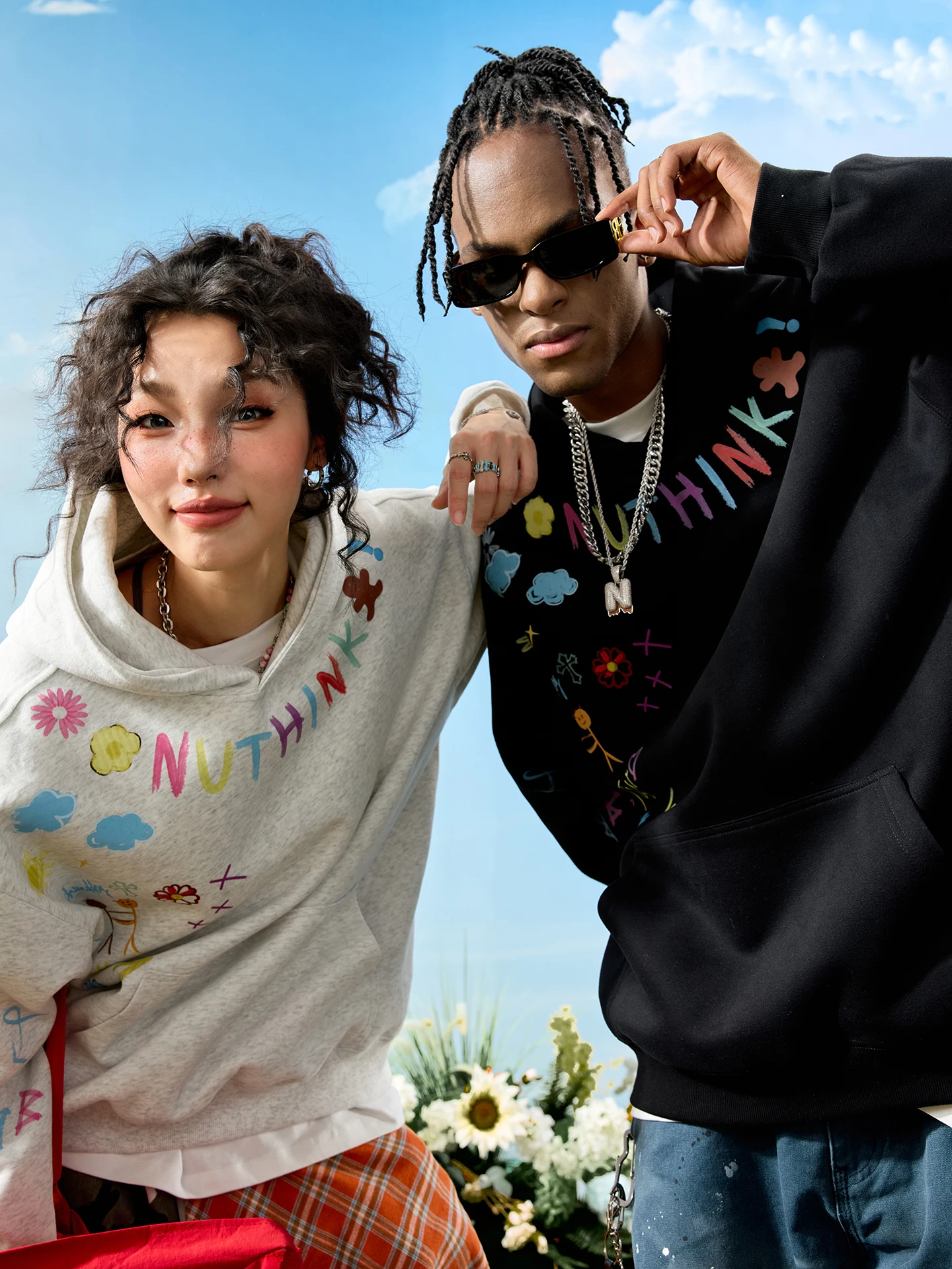 

Худи Nuthink American Sle Thiened, свободный крой, на флисовой подкладке, большие размеры, весенняя новинка, повседневная уличная одежда для подростков