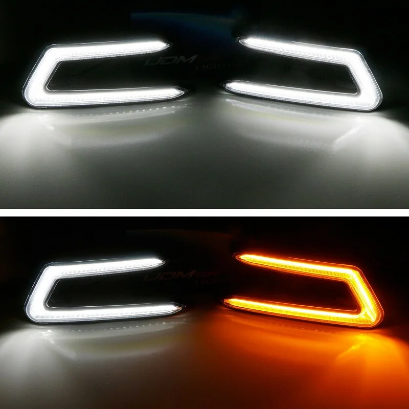 

Switchback C-Ring LED Daytime Running Light Kit For 2018-2020 Toyota Camry L LE XLE Bidirectional Function Low Configuration