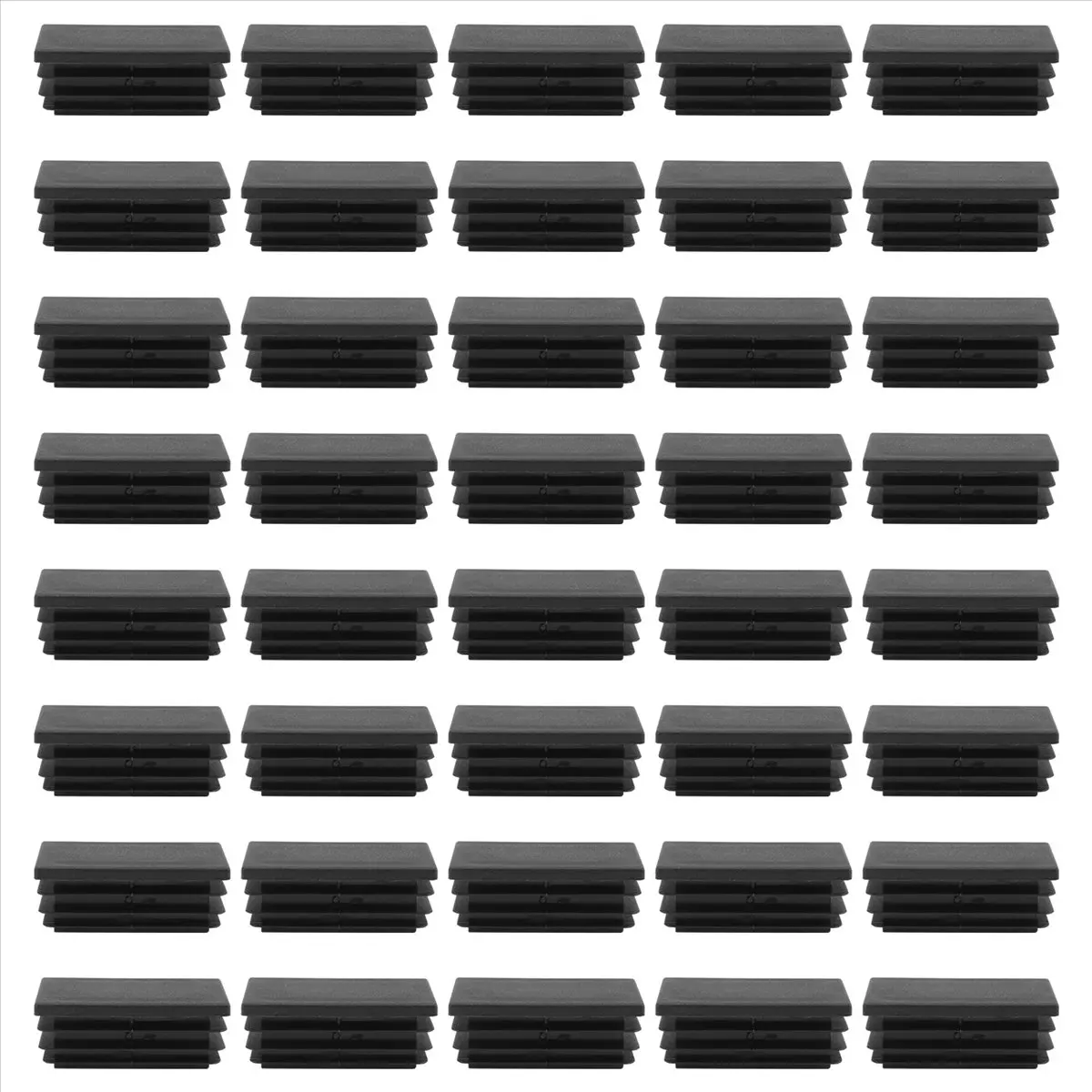 Zaślepki plastikowe AT16 do rur, wkładki do rur, 25mmx50mm, 40 sztuk, czarne