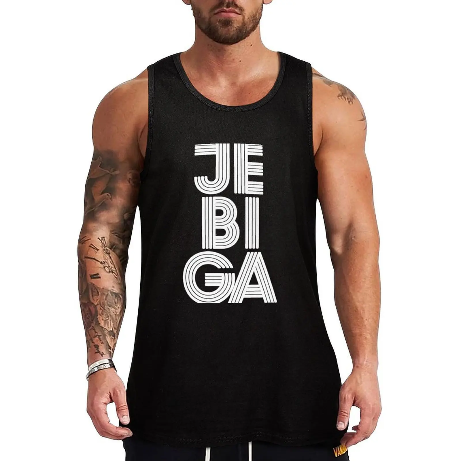 

Jebiga Tank Top sleeveless man shirts t-shirts man Gym wear