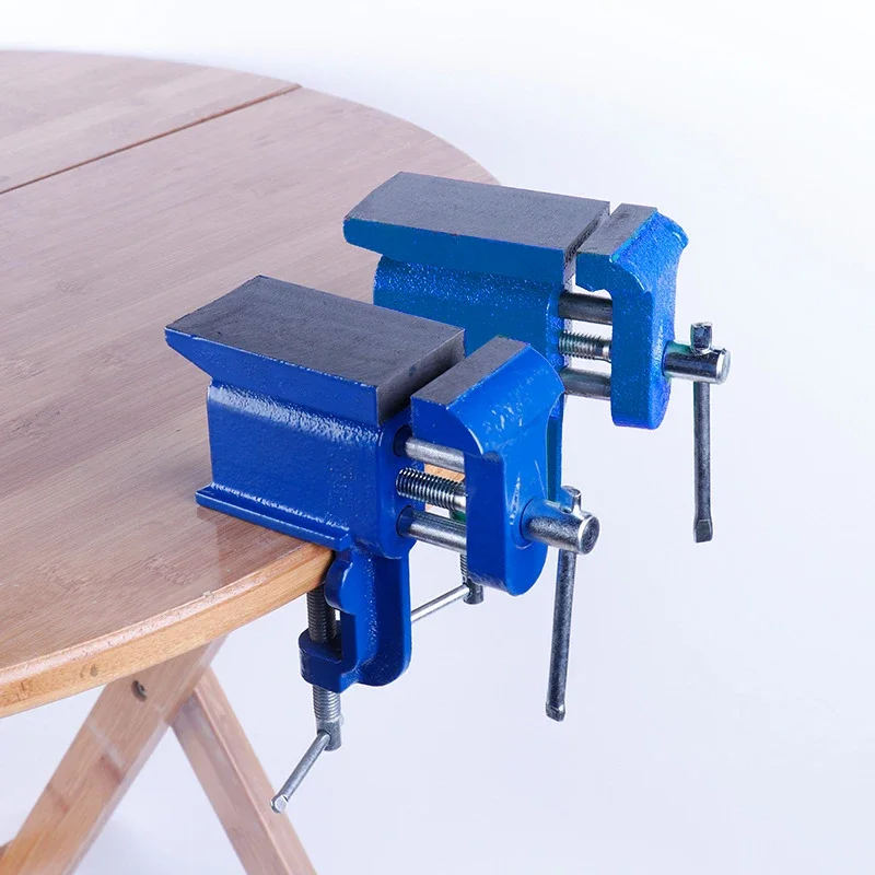 

1pcs Heavy Duty Bench Vise Household Vise Bench Small Bench Vice Clamp 360Degree Rotation Clamping For Woodworking
