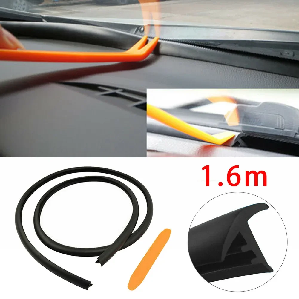 1.6M Sealing Strips Black Car Dustproof T-Shape Waterproof Weatherstrip Windproof Hollow Parts.Accessories Seal
