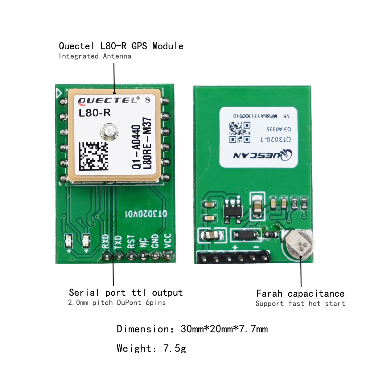 Quectel L80-R gnssモジュール,ttlシリアルポート,gps開発ボードnmea0183,3.3-5.0v,9600 baudrate,