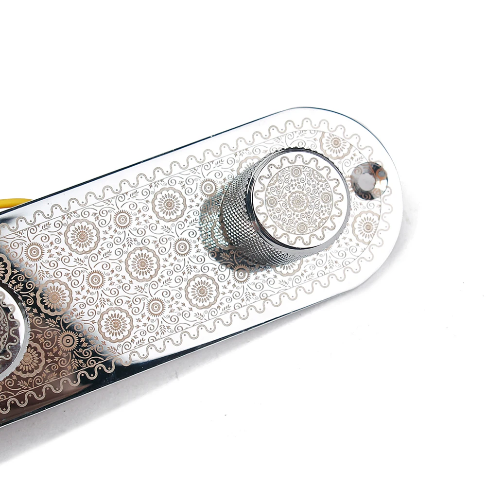 

3 Way Loaded Nickel Plated Guitar Control Plate Silver for Tl Guitar Parts Knobs Volume Tone Switch Harness