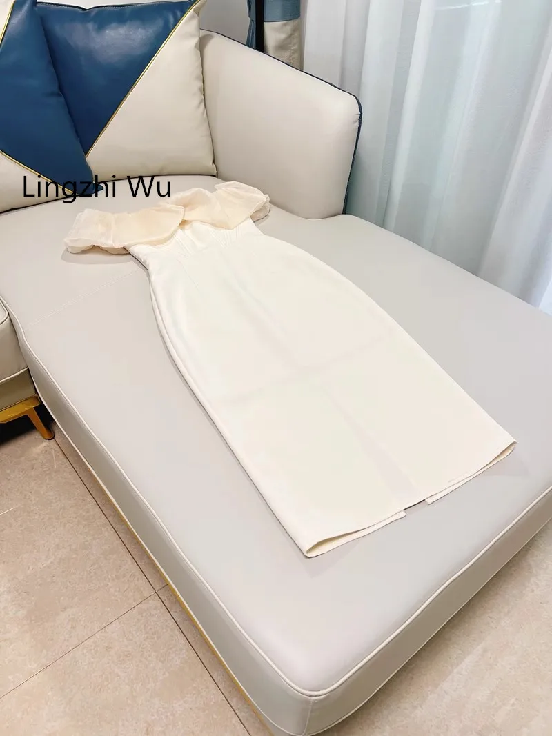 

Lingzhi Wu French Vintage Formal Dress Slash Neck Off The Shoulder Beautiful Dresses New Arrival