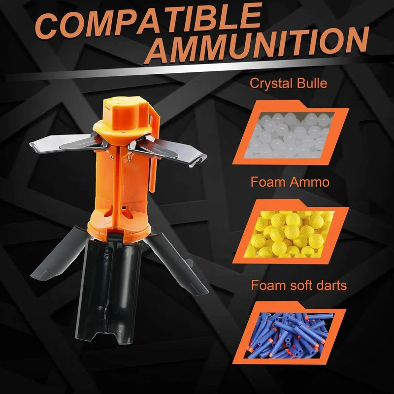 ZHUIYUE Water Ball Orange Grenade Paintball Tactical Props Water Beads Balls for Nerf Gel Ball Airsoft for CS Games Toy Grenade