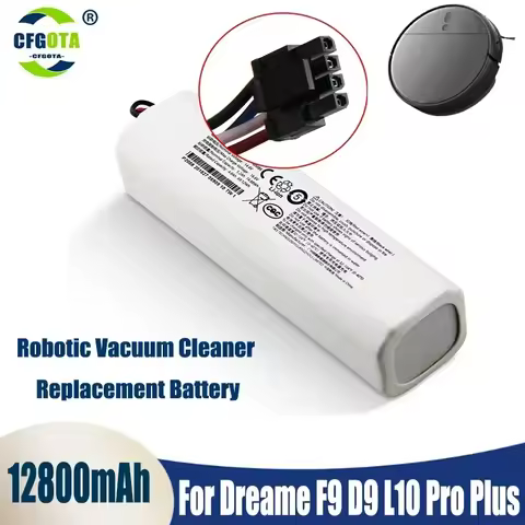 Original 14.4V 5200-12800mAh Robotic Vacuum Cleaner Replacement Battery For Dreame F9 D9 L10 Pro Plus RLS3 RLS5 RLS5L RLS5D Part