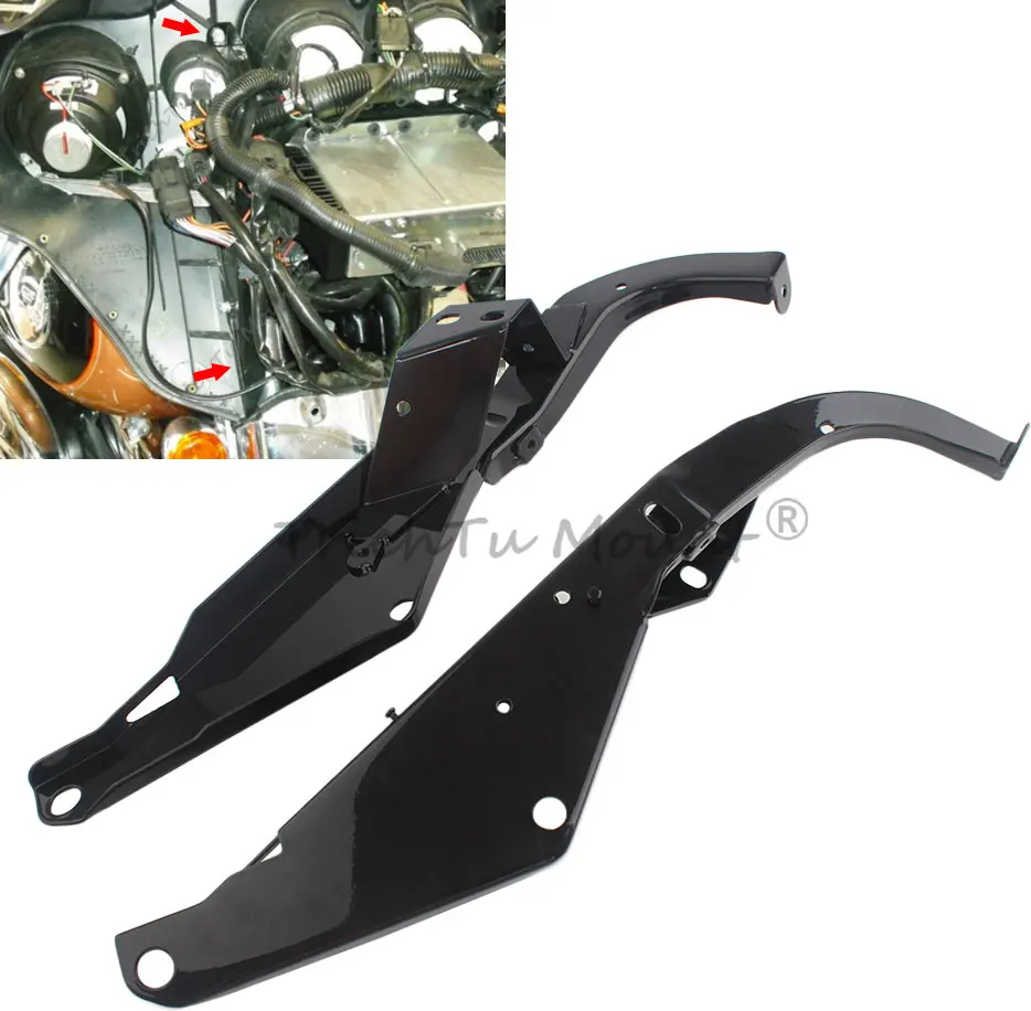 

Motorcycle Accessories Batwing Inner Fairing Support Mount Speaker Bracket Holder For Harley Electra Glide Street Glide 1996-13