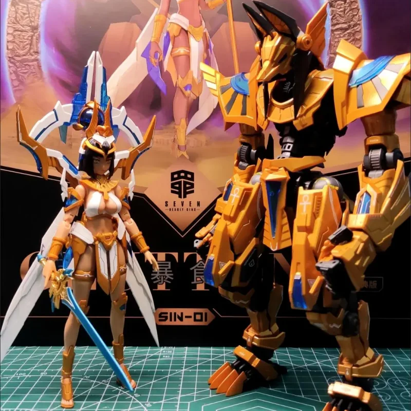 

The Seven Deadly Sins Gluttony Sin-01 Cleopatra Anubis Luminous Throne Mecha In Stock 1/10 Ms General Girl Model Gift Assembled