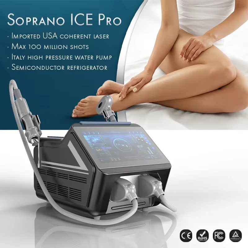 

4000W 2 in 1 Diode Laser Hair Removal Machine Nd YAG Pico Laser Tattoo Removal Carbon Peel Skin Toning Beauty Device Soprano ICE