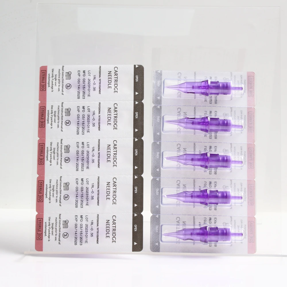 

20 шт., Одноразовые стерилизованные тату-иглы, 1RL + 3RL 3RL + 5RL, 0,3 мм