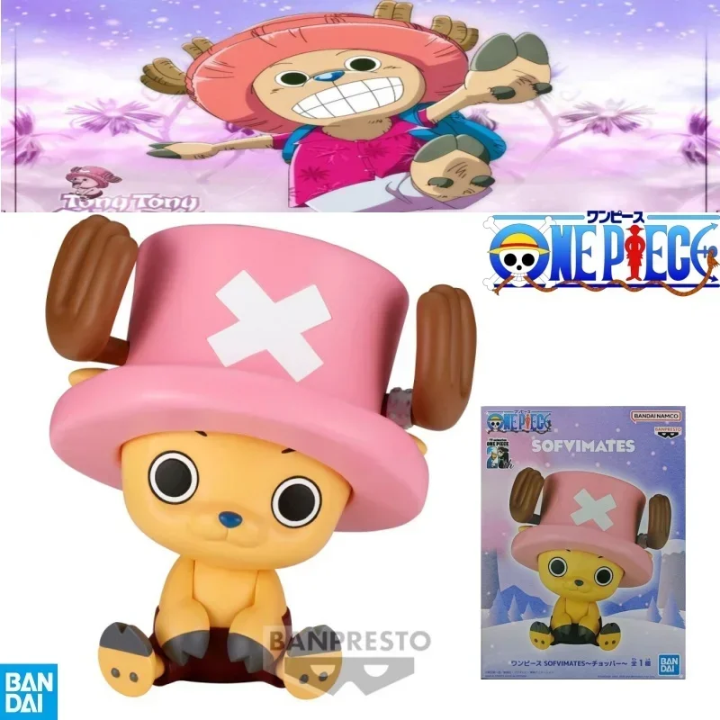 BANDAI Anime One Piece SOFVIMATES Chopper Action Figures Pvc Statue Model Dolls Collectible Ornament Children Toy Gifts for Kids