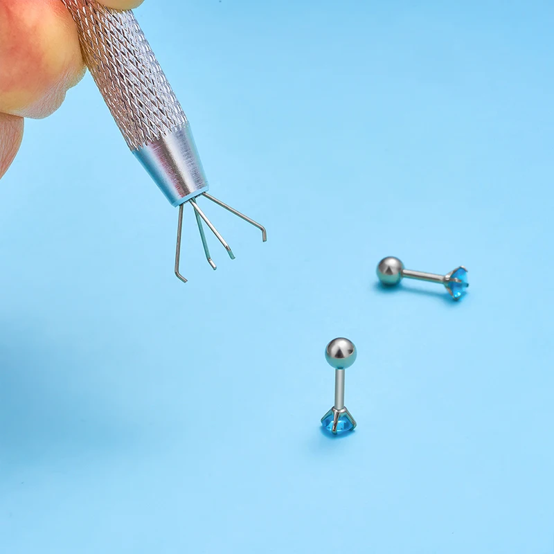 Four Claws Beads Holder Pick-up Tool Diamond Gems Prong Holder Tweezer Catcher Grabber Body Piercing Sprinkle Pen Tool
