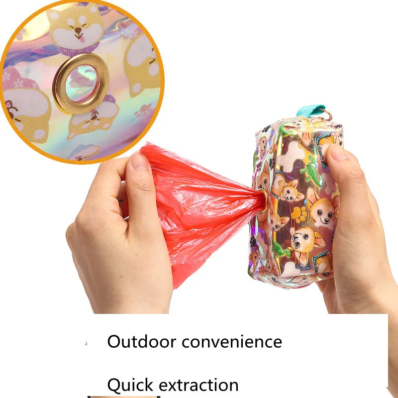 Portable Dog Poop Biodegradable Bag Dispenser Pouch Pet Puppy Cat Pick Up Poop Bag Holder Pets Supplies Garbage Bags