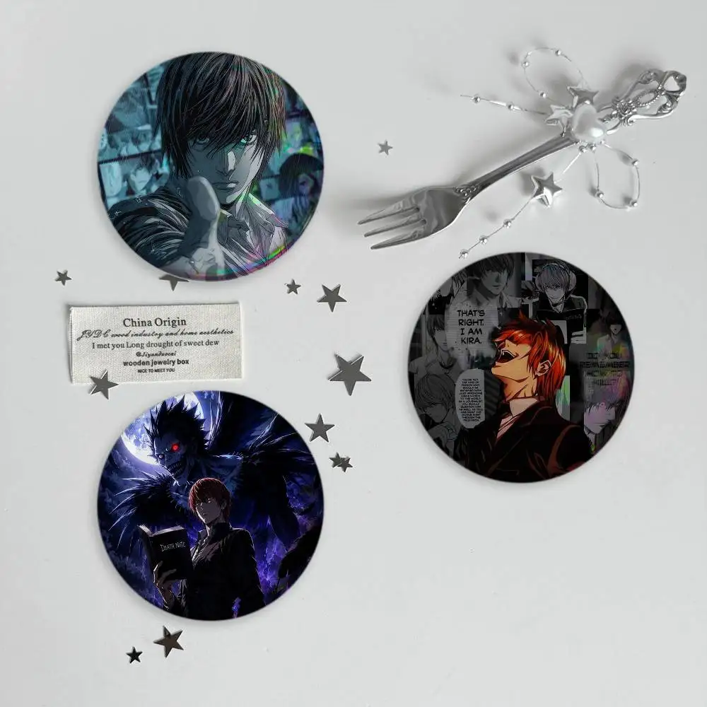 D-Death -Note Light Yagami Brooches Cartoon Badge Pins Backpack Hat Accessories Friend Gift