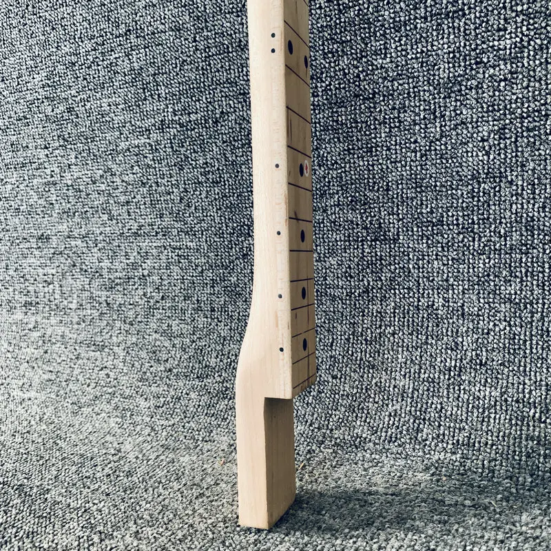 FN006 3 String Guitar Neck Solid Natural Color Maple Unfinished No Paints No Frets DIY Replace Parts