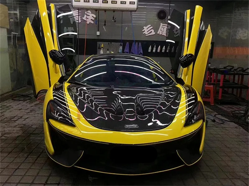 ل ماكلارين 540C 570GT ترقية 600LT نمط ألياف الكربون المصدات الأمامية والخلفية التنانير الجانبية الذيل يغطي الخلفية سبويلر طقم الجسم
